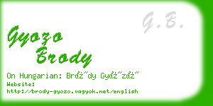 gyozo brody business card